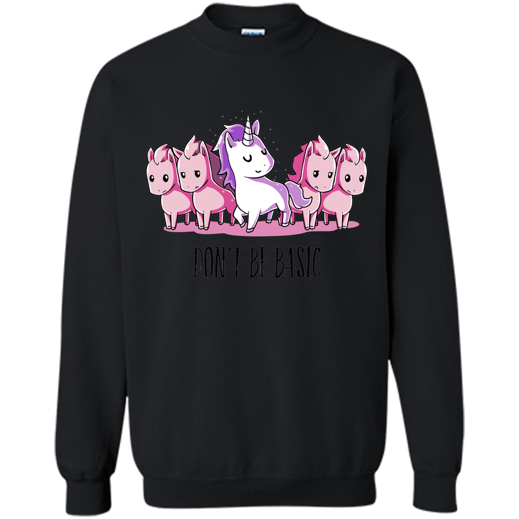 don't be basic-lovely unicorn t shirt