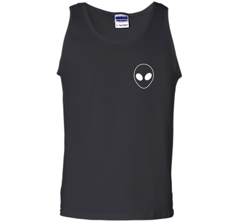 GENYOLO Black and White Alien T-Shirt. Alien Face Shirt
