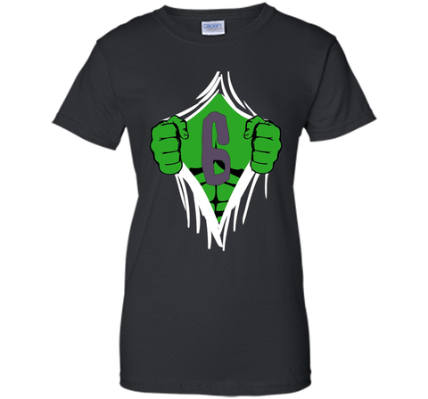 Green Man Chest Superhero Birthday Shirt For 6 Year Old Boys