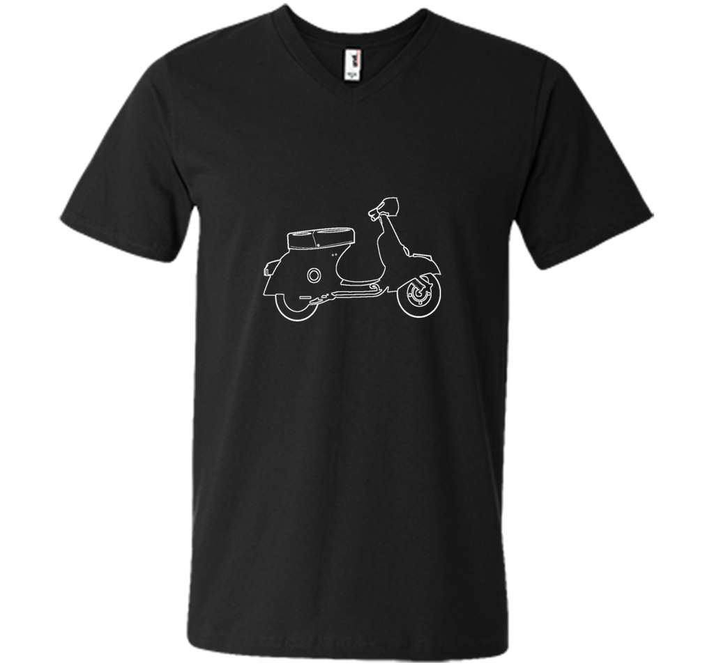 Vintage Retro Scooter Sketch Outline T-shirt