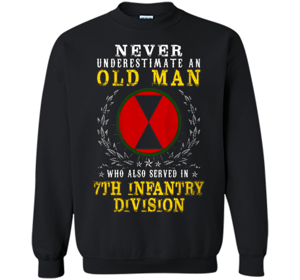Never Underestimate A Man Serve In 7th Infantry Division Tee