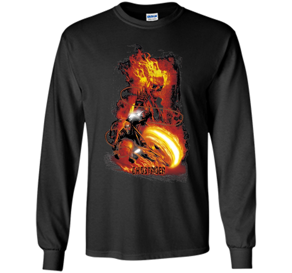 Marvel Ghost Rider Fire Fury Graphic T-Shirt Adult HORROR  t-shirt
