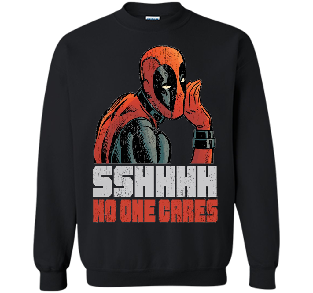 Marvel Deadpool SSHHHH No One Cares Whisper Graphic T-Shirt
