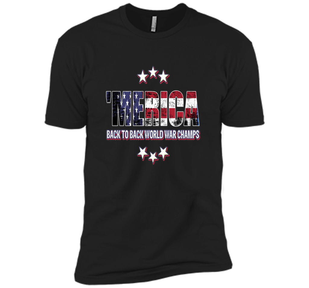 Merica Back to Back World Champs T-Shirt Fourth of July Tee