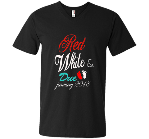 Womens Red White and Due in January 2018 Shirt