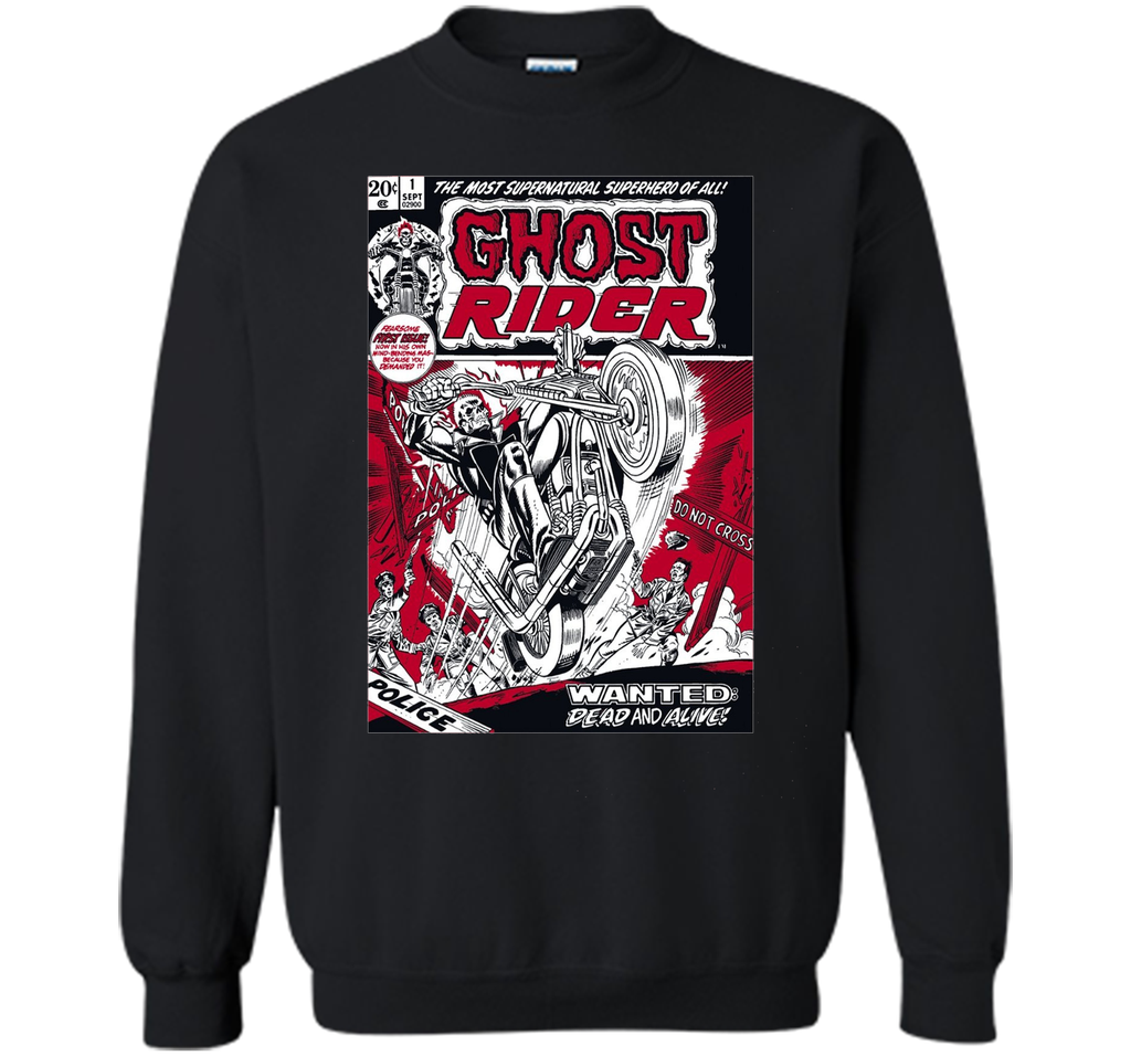 Marvel Ghost Rider Comic Book Cover Print Graphic HORROR T-Shirt shirt