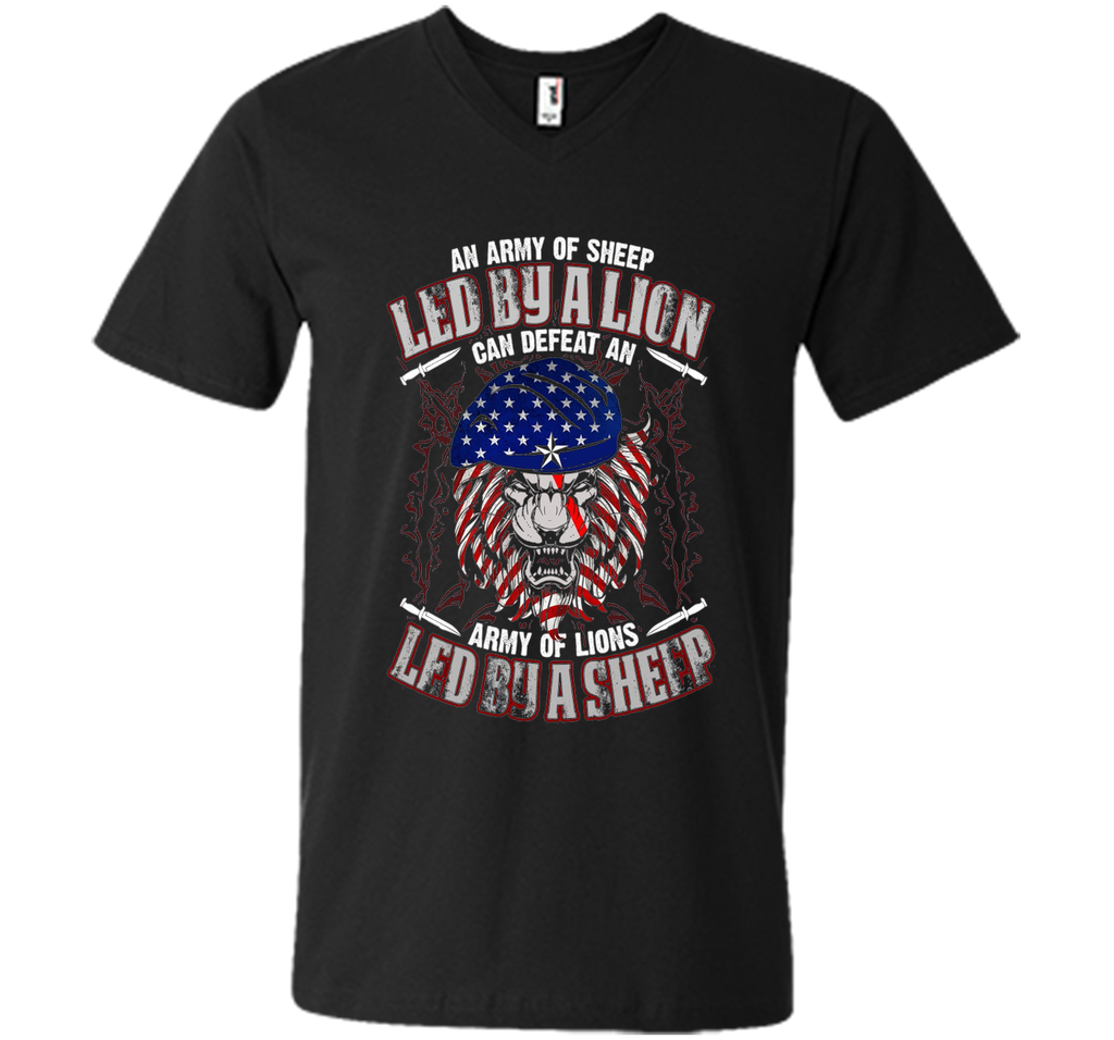 An Army Of Sheep Led By A Lion Can Defeat T-shirt