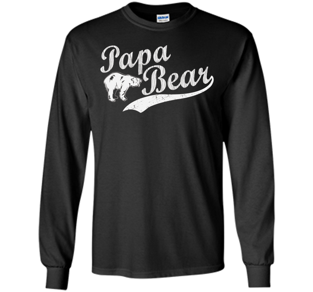 Men's Papa Bear T Shirt Father's Day Dad Gift
