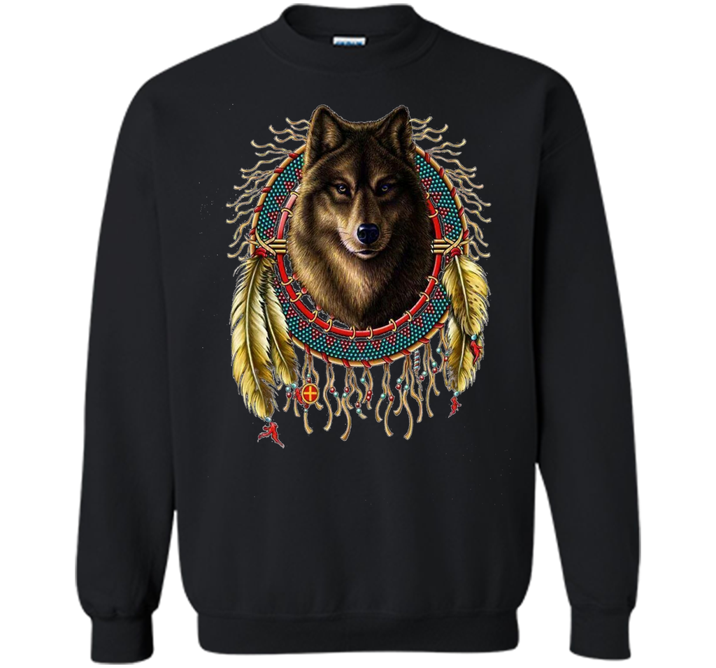 Native American T shirt - Wolf Dream Catchers