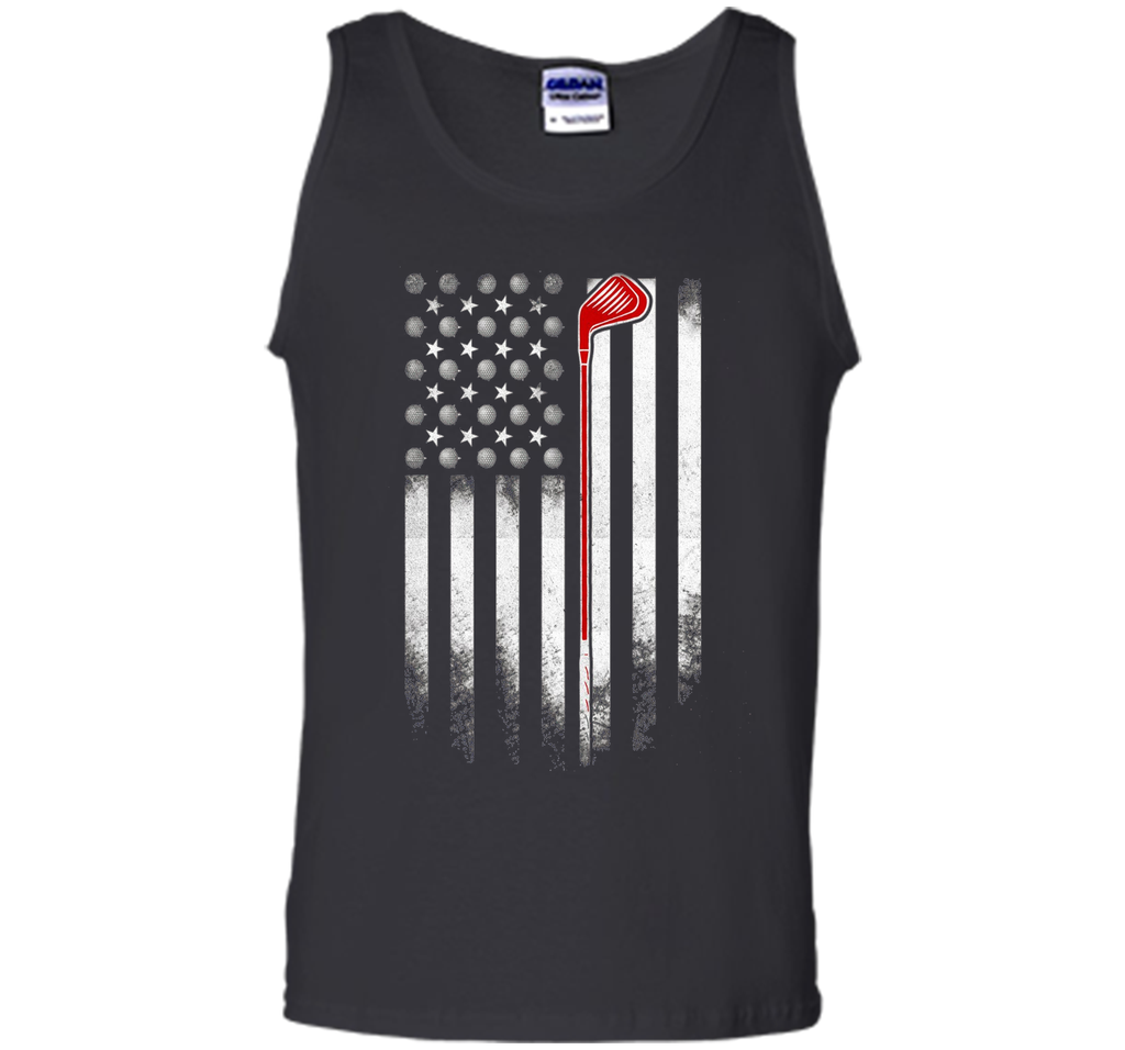 Golf American Flag T Shirt