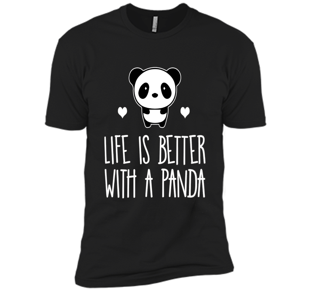 Life Is Better With A Panda Animal Bear Hearts T-Shirt