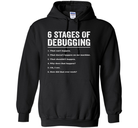 6 Stages of Debugging Bug Coding Computer Programmer T-Shirt