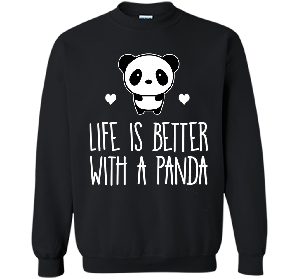 Life Is Better With A Panda Animal Bear Hearts T-Shirt