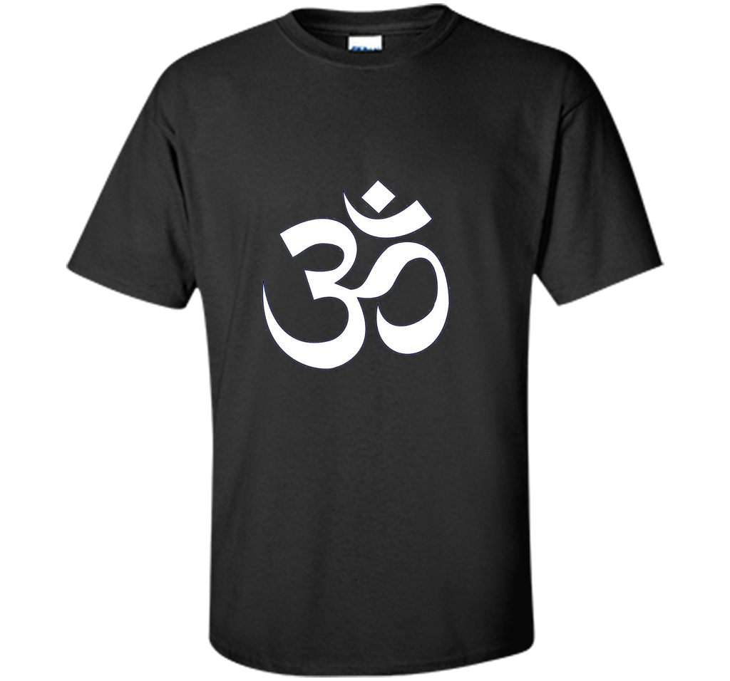 White Ohm Om Symbol Yoga Namaste T-Shirt