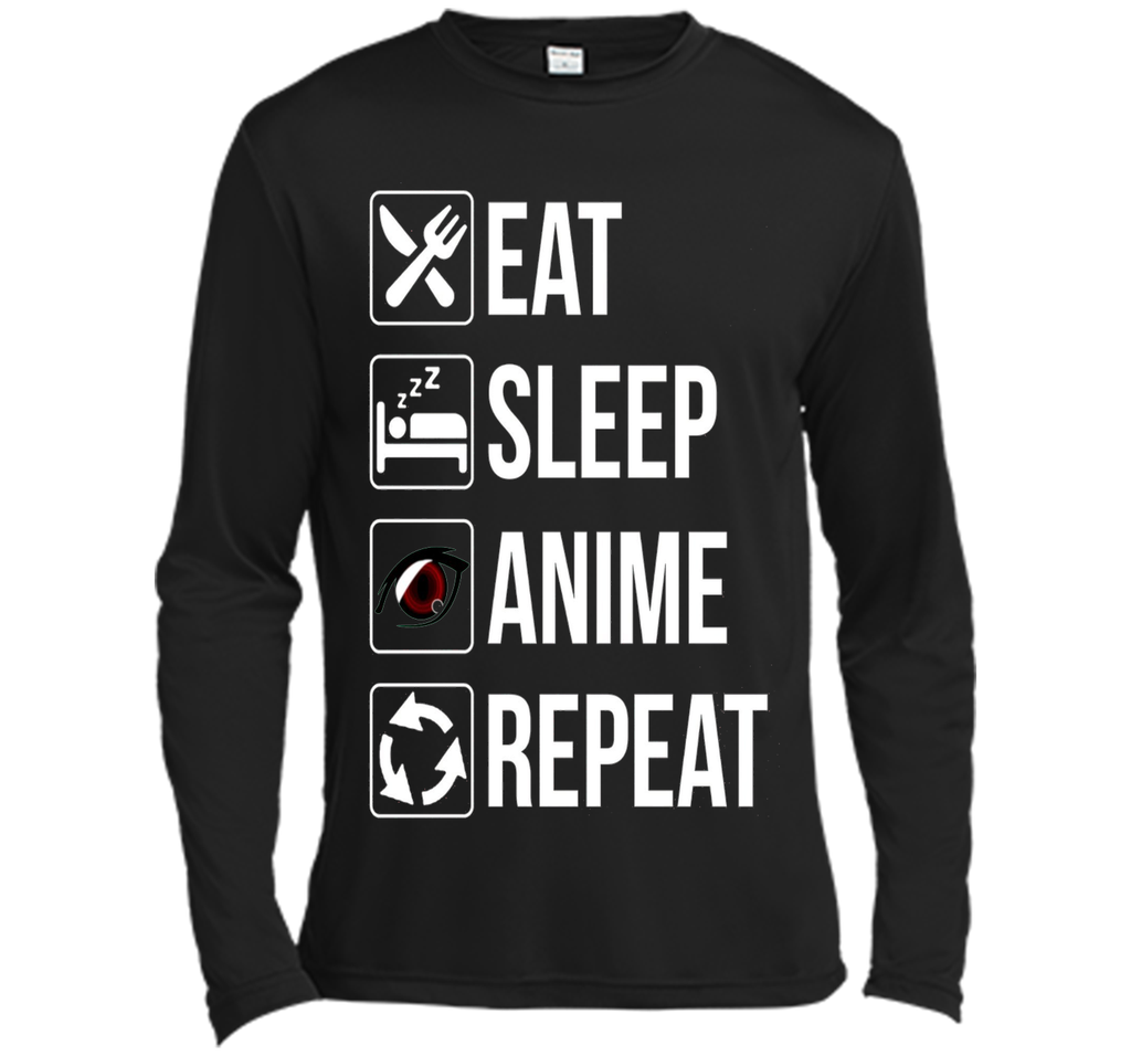 Funny Eat Sleep Anime Repeat TShirt