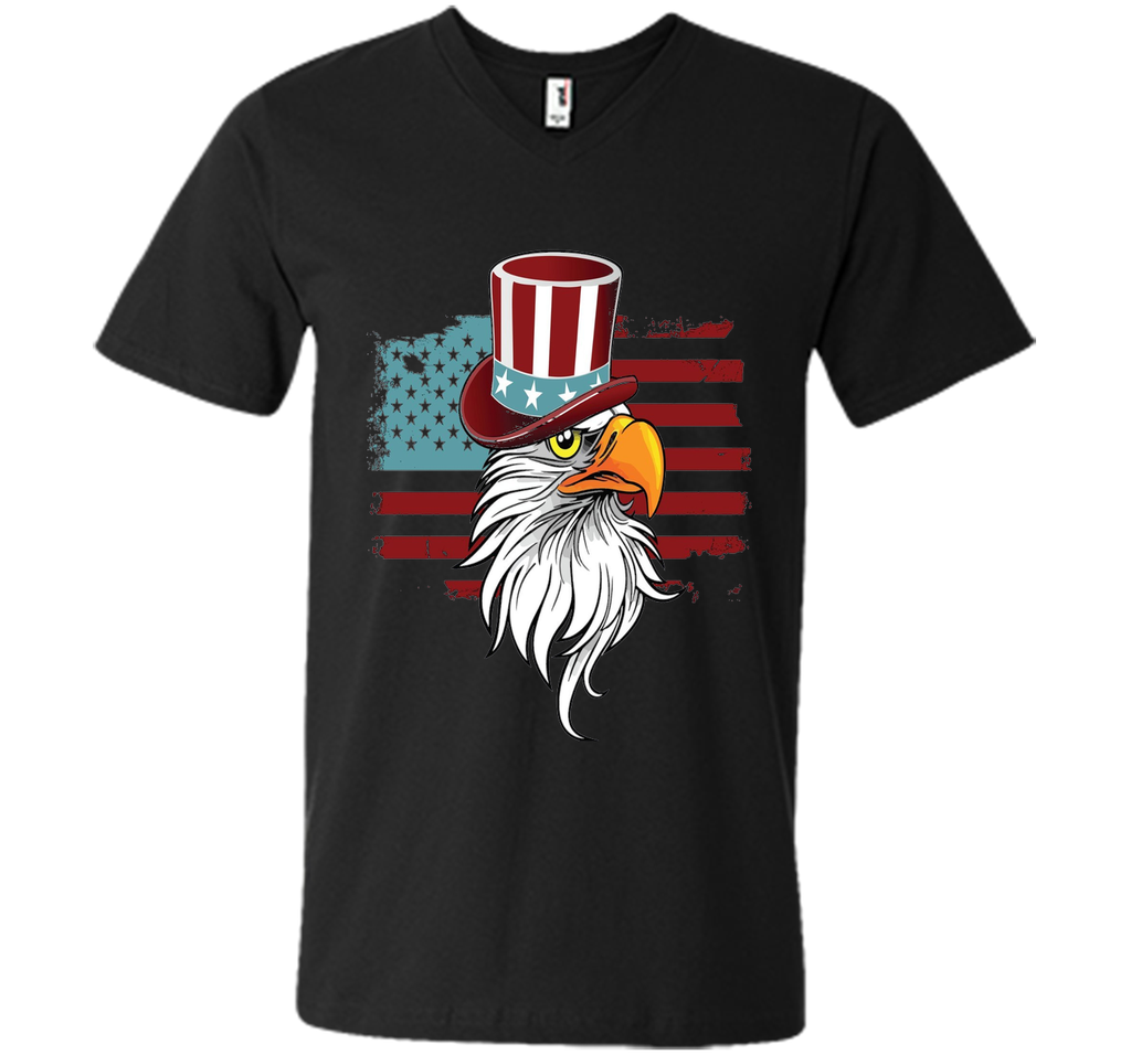 July 4TH Eagle Hat And Flag T-shirt Independence Day Shirt