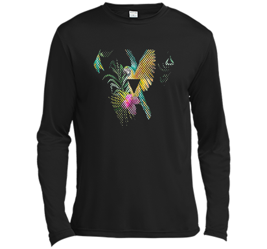 Tropical Parrot Dotted Triangle Trendy Shirt