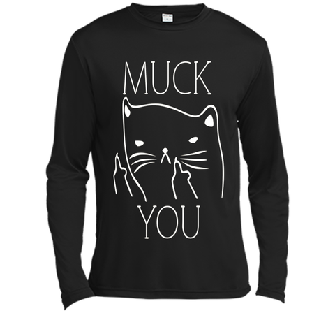 Funny Muck You Cat With Middle Fingers T-Shirt For Cat Lover