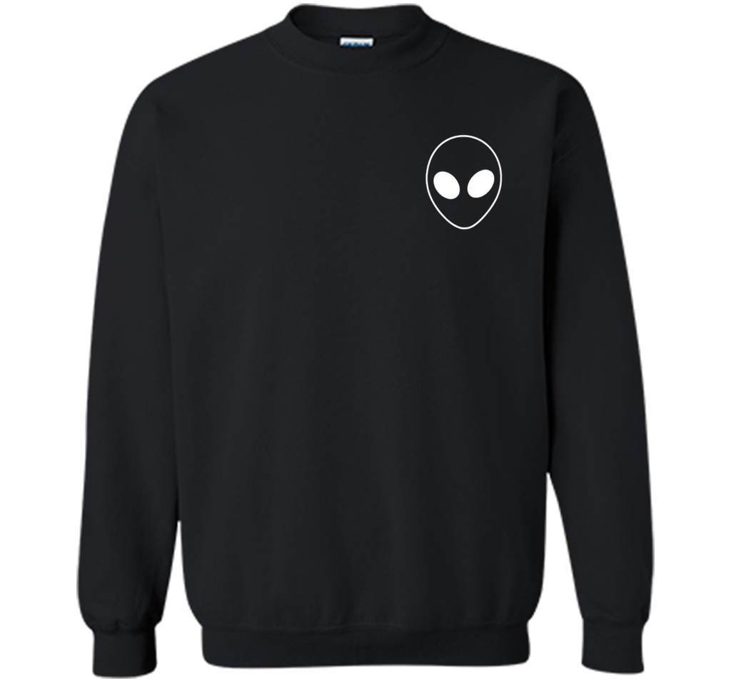 GENYOLO Black and White Alien T-Shirt. Alien Face Shirt