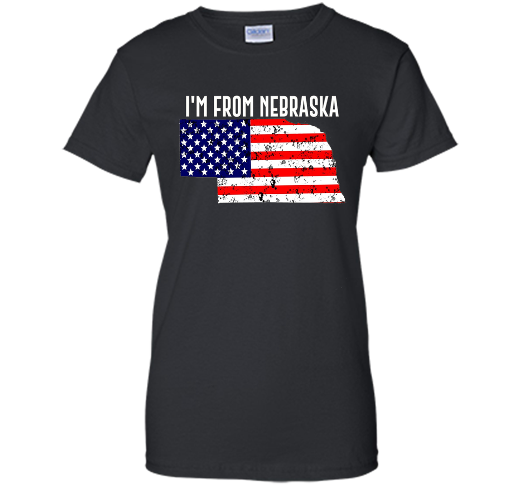 Proud of Nebraska -US flag Independence day Tshirt