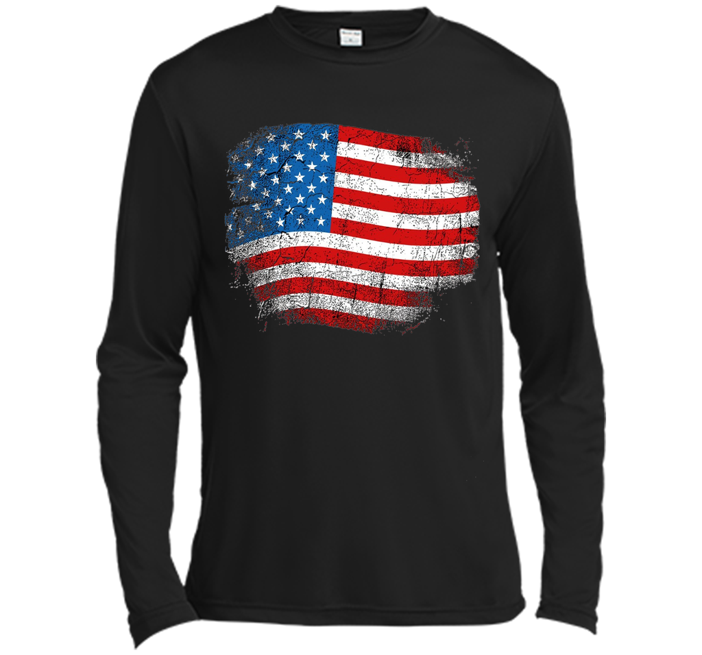 Cool Distressed American USA Flag Shirt 4th of July Clothing