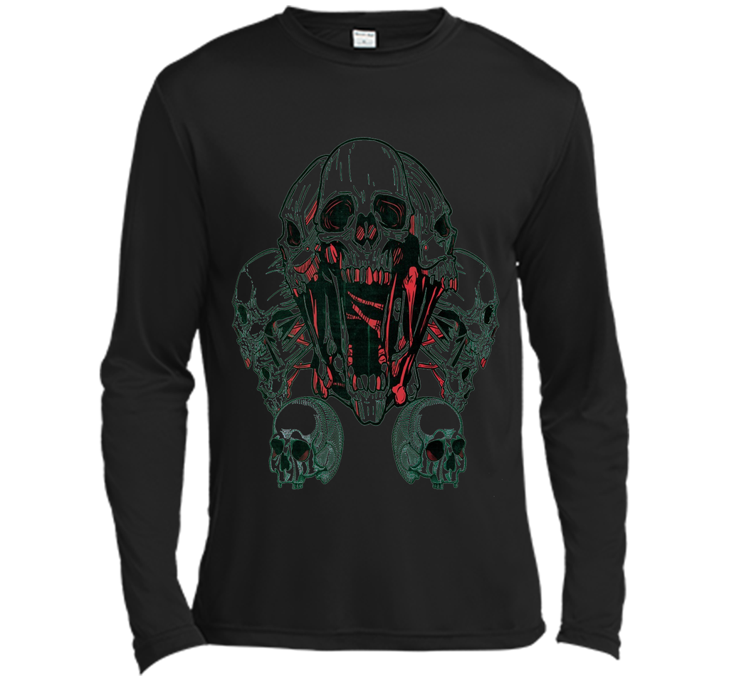 SKULLS - human skull - skeleton - horror - macabre t-shirt