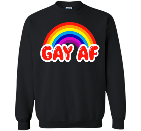 Gay AF Funny Gay Flag Rainbow Colors LGBTQ Pride T-Shirt