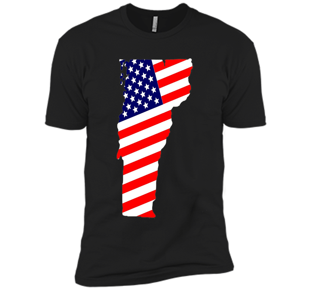 Vermont patriot with USA flag T-shirt Happy Independence day