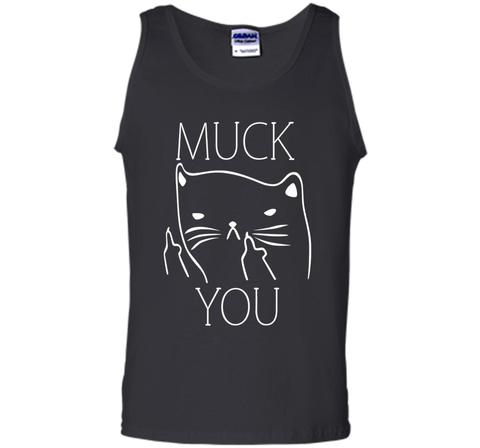 Funny Muck You Cat With Middle Fingers T-Shirt For Cat Lover