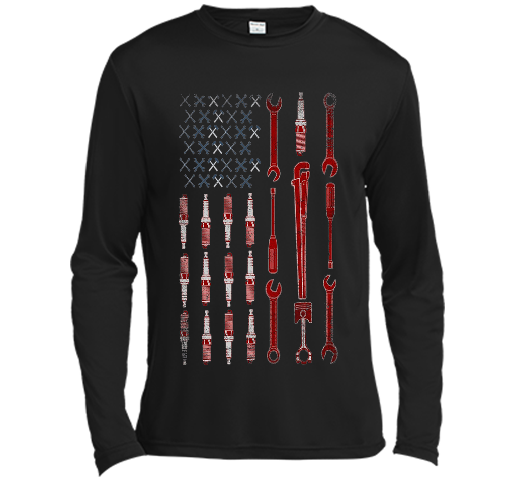 Mechanic Shirt: The Official Mechanic USA Flag T-Shirt