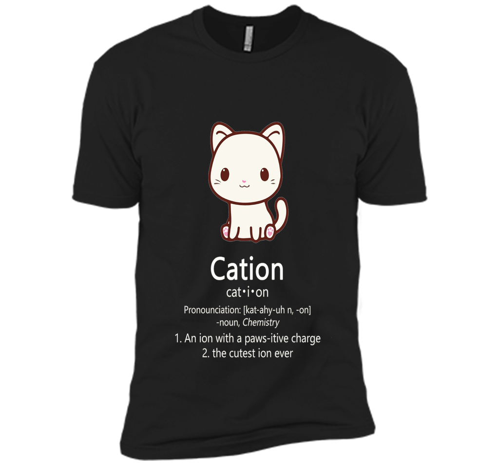Cute Science Cat T-Shirt Cation Chemistry Pawsitive Element