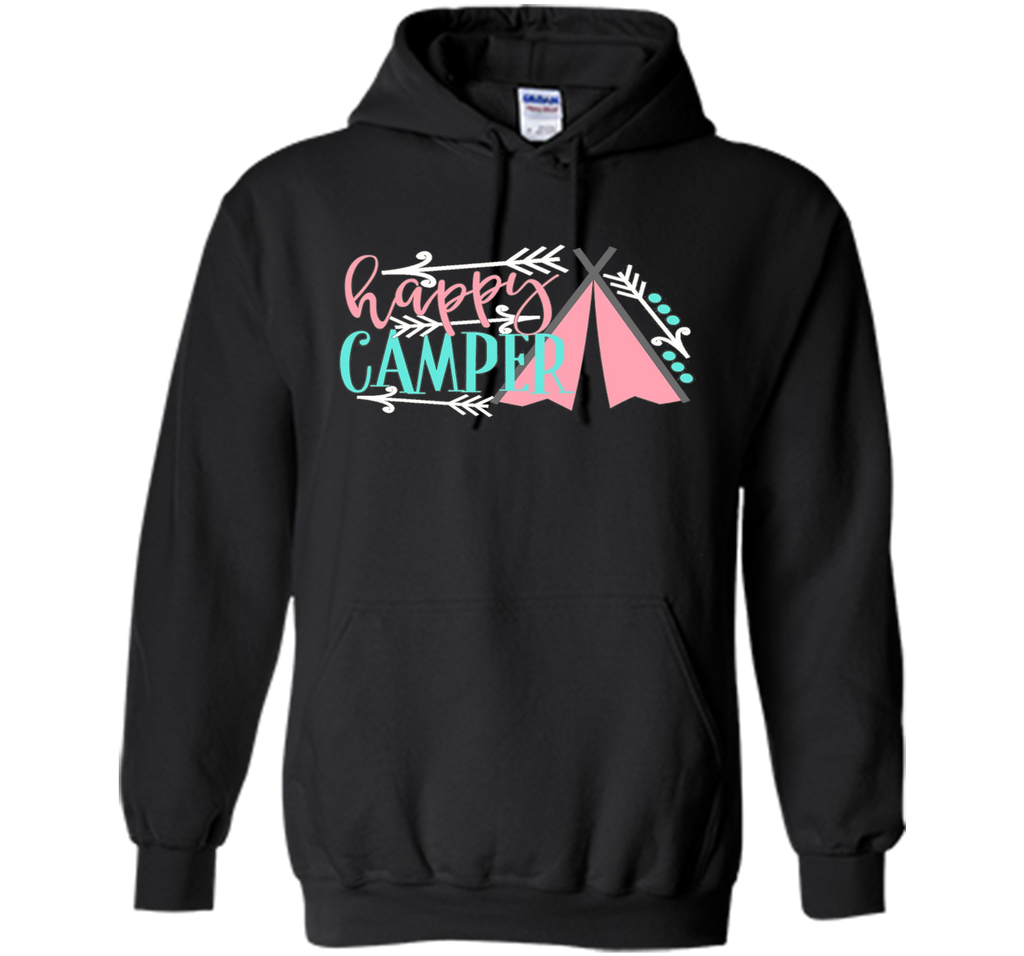 Happy Camper Shirt Girly Pink Tent Tribal Arrow Camping Mom
