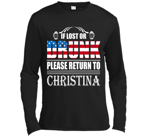 If Lost Or Drunk Please Return To Christina T-Shirt- Beer Sh