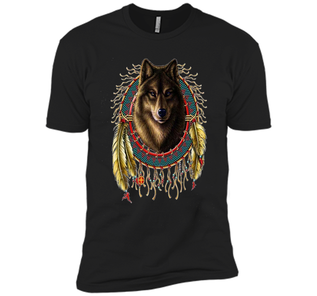 Native American T shirt - Wolf Dream Catchers