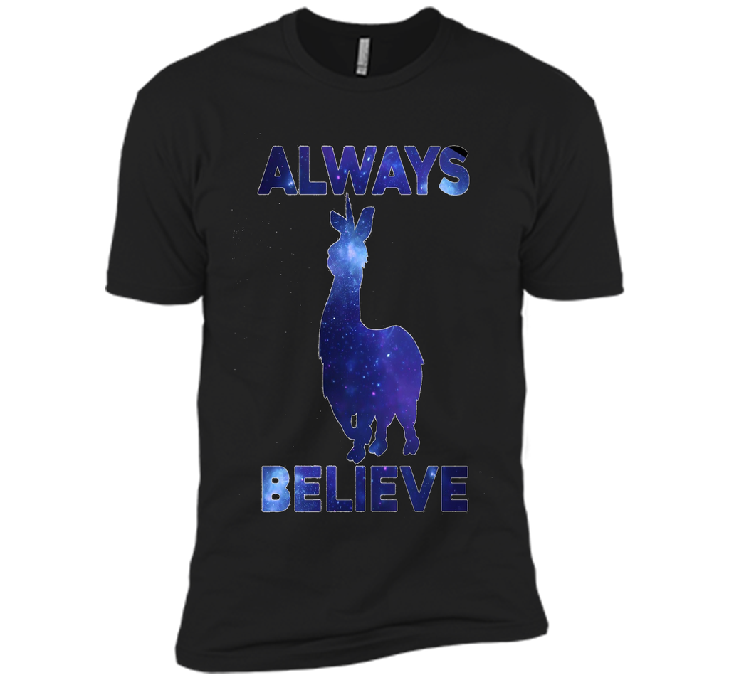 Always Believe Llamacorn Shirt - Graphic Galaxy T-Shirt