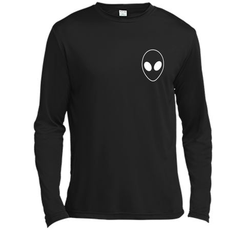 GENYOLO Black and White Alien T-Shirt. Alien Face Shirt