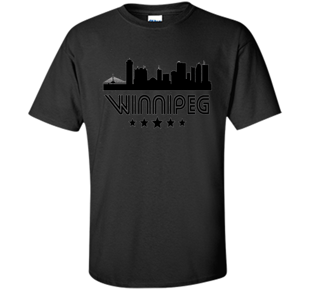 Winnipeg Manitoba Skyline Retro Style T-Shirt