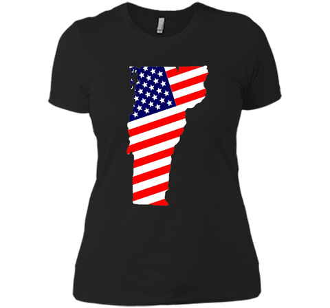 Vermont patriot with USA flag T-shirt Happy Independence day