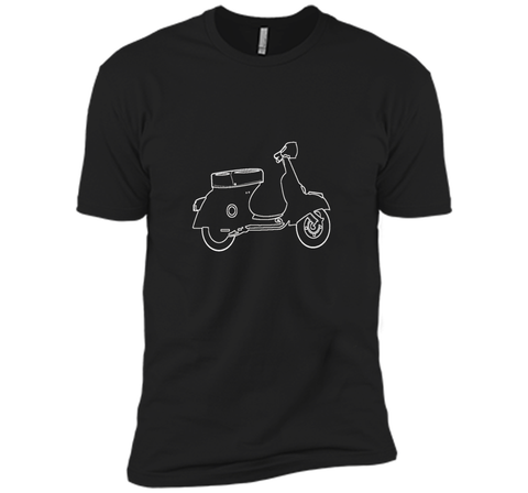 Vintage Retro Scooter Sketch Outline T-shirt