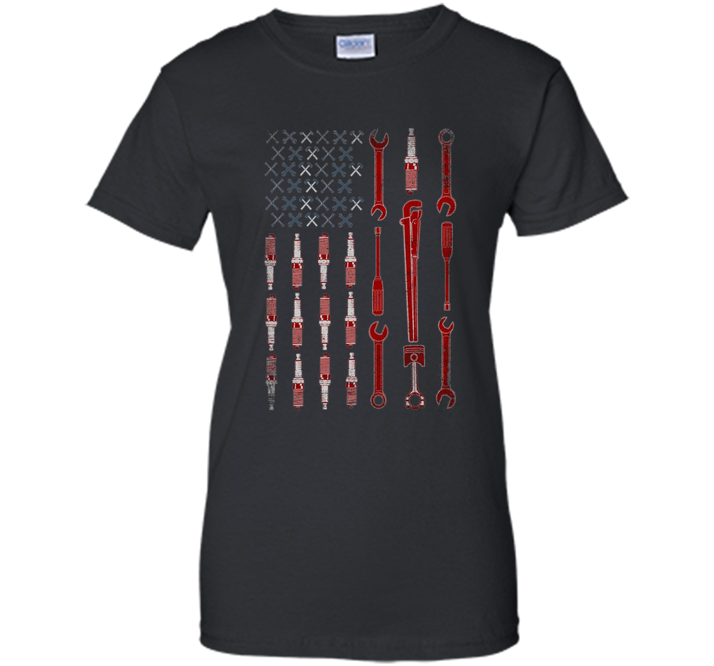 Mechanic Shirt: The Official Mechanic USA Flag T-Shirt