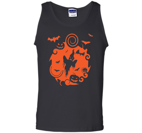 Abstract Halloween Pumpkins Bats Ghost Scene Tee Shirt shirt