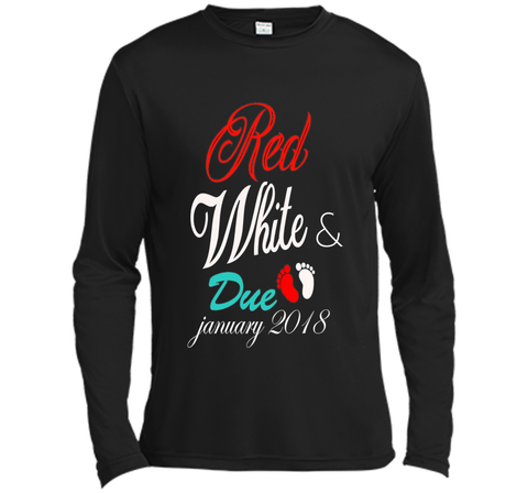 Womens Red White and Due in January 2018 Shirt