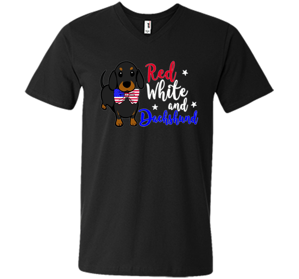 Red White and Dachshund Patriotic Dachshund lover T-Shirt