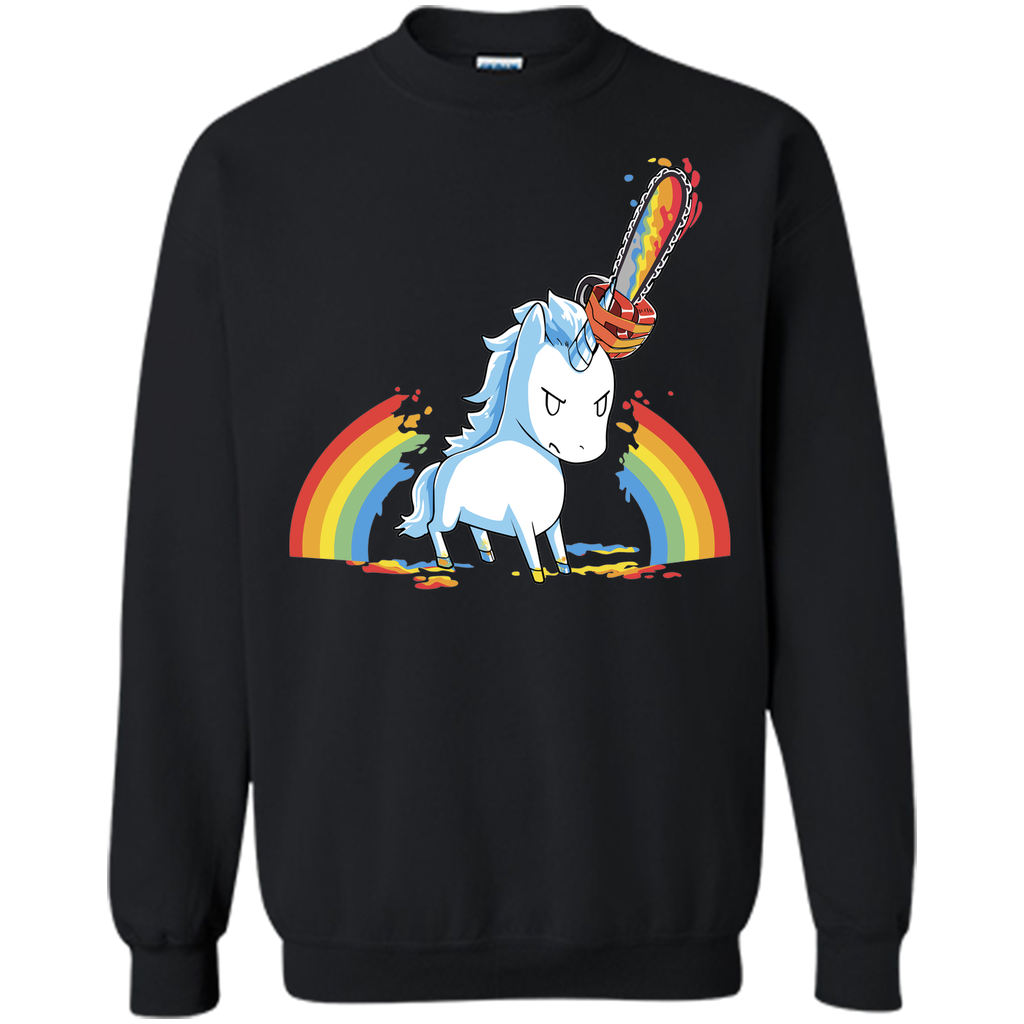 rainbow chainsaw massacre-lovely unicorn t shirt