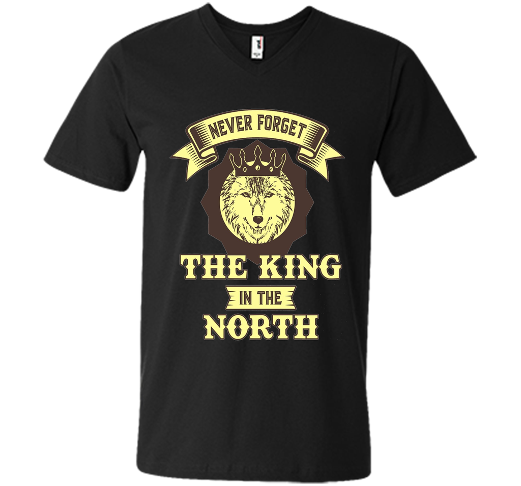 Never Forget The King in the North - Premium Cotton T-Shirt
