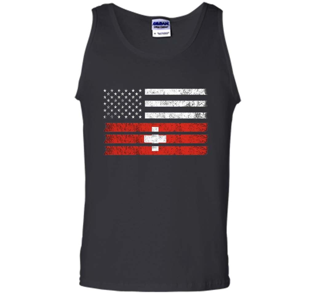 Swiss American Flag - USA Switzerland Shirt