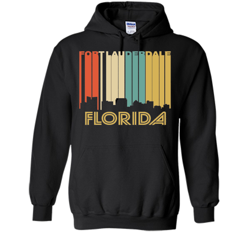 Retro 1970's Style Fort Lauderdale Florida Skyline T-Shirt