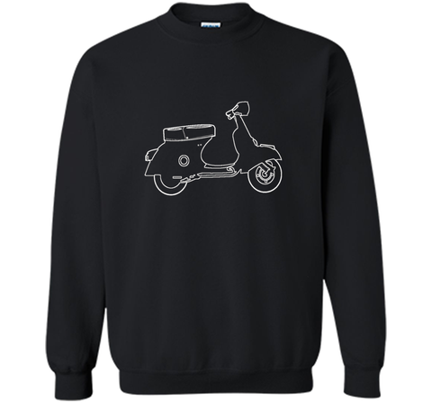 Vintage Retro Scooter Sketch Outline T-shirt