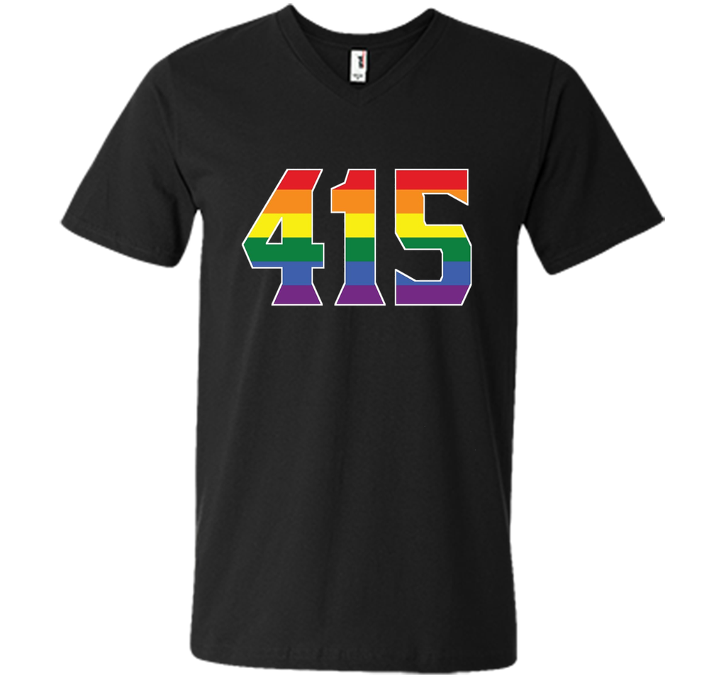 415 Area Code San Francisco CA Gay Pride LGBT Rainbow Shirt