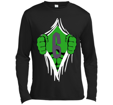 Green Man Chest Superhero Birthday Shirt For 6 Year Old Boys
